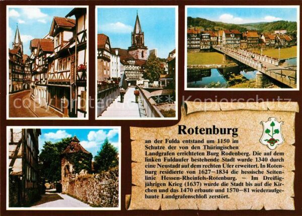 Rotenburg Fulda Fachwerkhäuser Kirche Schloss Brücke