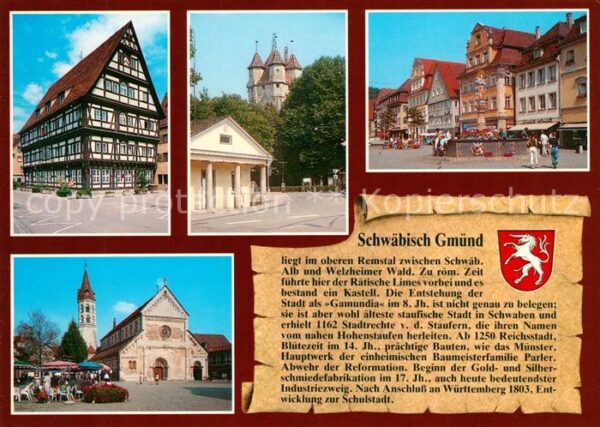 Schwaebisch Gmuend Kornhaus Fünfknopfturm Marienbrunnen am