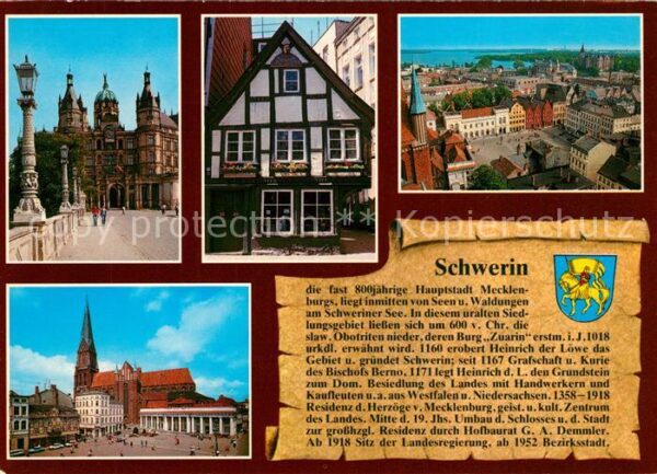 Schwerin Mecklenburg Schloss Ältestes Haus Marktblick Dom