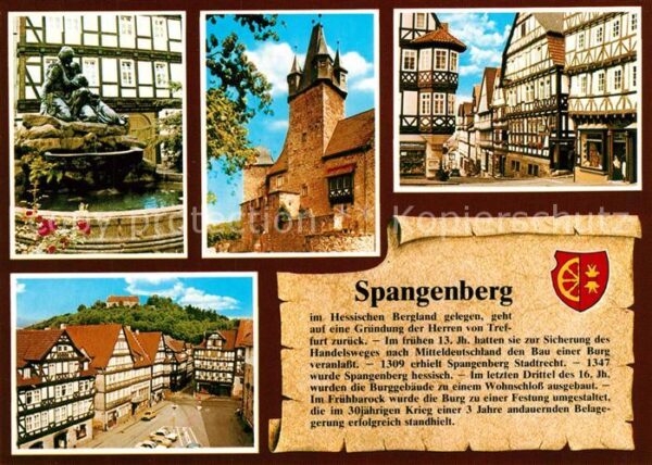 Spangenberg Hessen Brunnen Schloss Fachwerkhäuser Marktpla