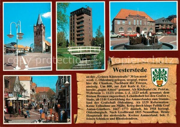 Westerstede Kirche Hochhaus Rathaus Fussgängerzone