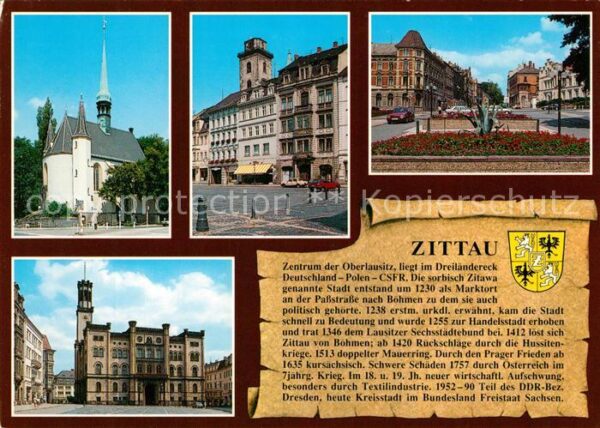Zittau Weberkirche Markt Haberkornplatz Rathau
