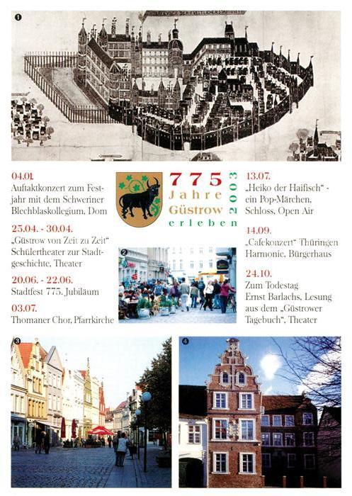 Guestrow Mecklenburg Vorpommern Stadtblick Vicke Schorler Pferdemarkt N