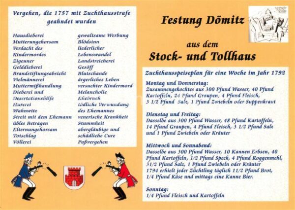 Doemitz Museum Festung Dömitz Zuchthaus Speisep