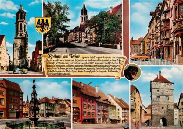 Rottweil Neckar Schwarzes Tor Kapellenkirche Marktbrunn