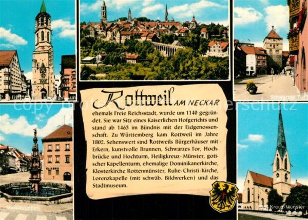 Rottweil Neckar Kapellenturm Schwarzes Tor Hlg. Kreuz-M