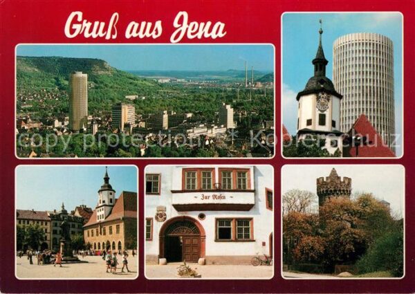 Jena Thueringen Rathausturm Gasthaus Zur Rosen Pulvertu