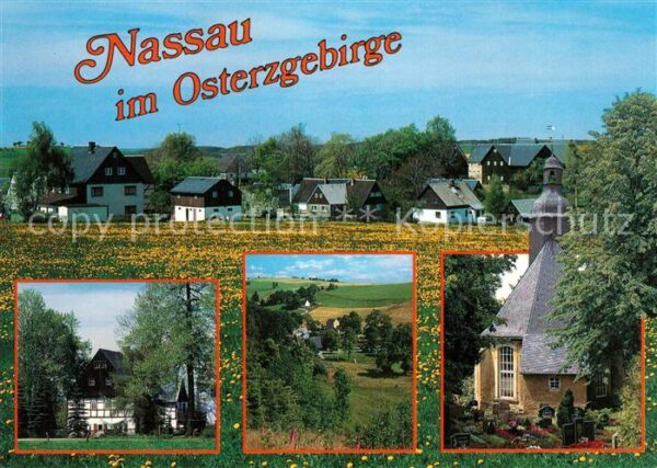Nassau Erzgebirge Oberdorf Fachwerkhaus Kirche