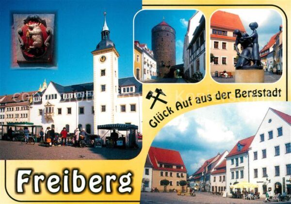 Freiberg Sachsen Rathaus Obermarkt Plastik