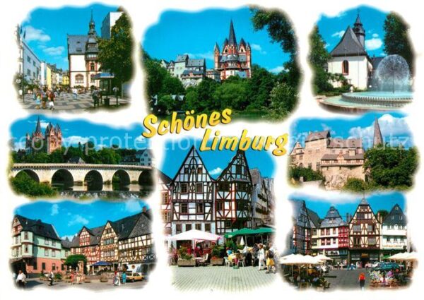 Limburg Lahn Fachwerkhäuser Lubentiusbasilika Stadta