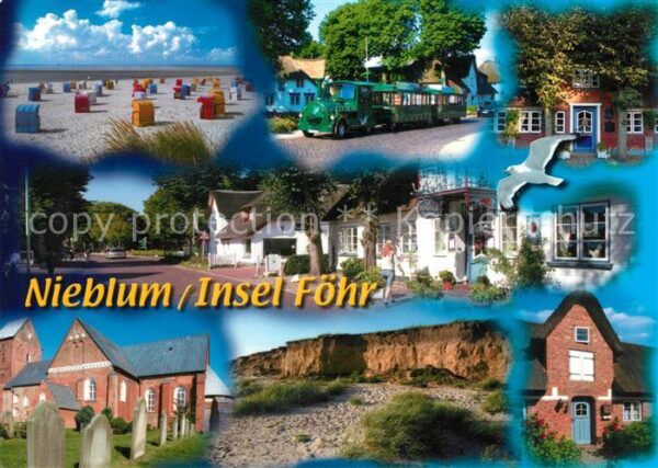 Nieblum Strandkörbe Steilküste Friedhof