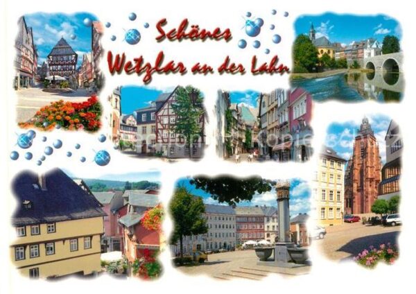 Wetzlar Fachwerk Brunnen Lahnbrücke