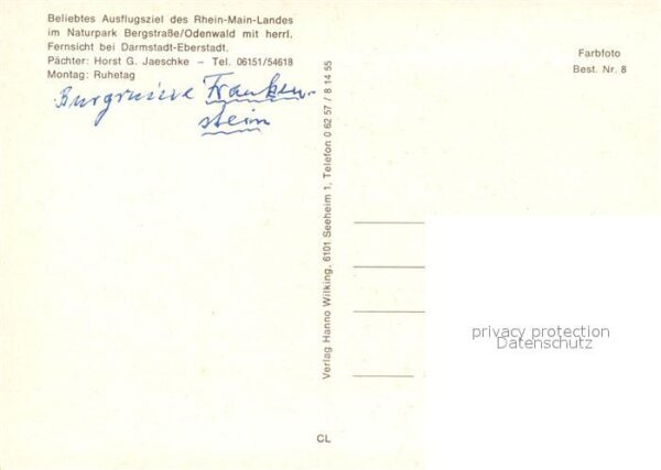 Eberstadt Darmstadt Burgruine Frankenstein – Bild 2