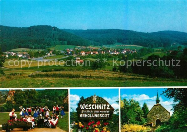 Weschnitz Panorama Kirche Volkstanzgruppe