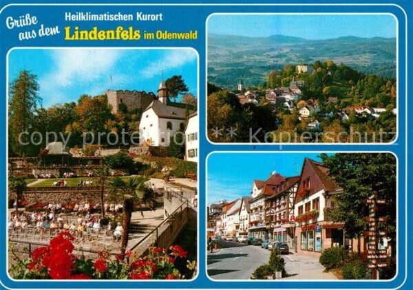 Lindenfels Odenwald Park Stadtansicht Panorama