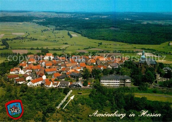 Amoeneburg Fliegeraufnahme Schlossgaststätte