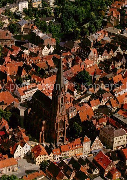 Lueneburg Fliegeraufnahme Sankt Nicolai Kirche