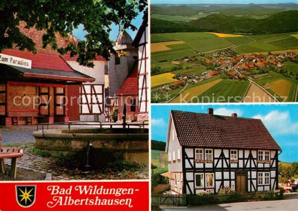 Albertshausen Waldeck Fliegeraufnahme Zum Paradies Fachwerkha