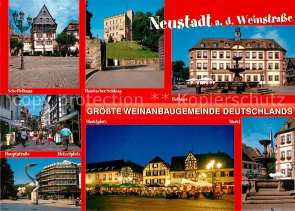 Neustadt Weinstrasse Scheffelhaus Hambacher Schloss Rathaus