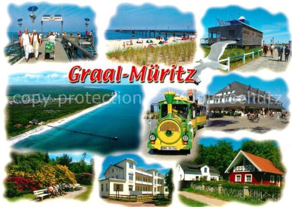 Graal-Mueritz Ostseebad Strand Parkeisenbahn Seebrücke Panorama