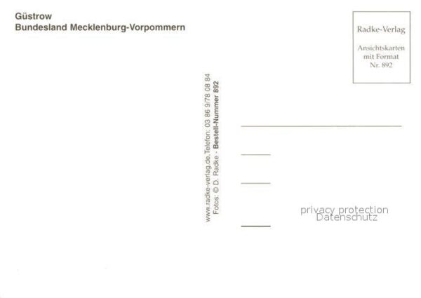 Guestrow Mecklenburg Vorpommern Rathaus Kirche Marktplatz Schloss Dom – Bild 2