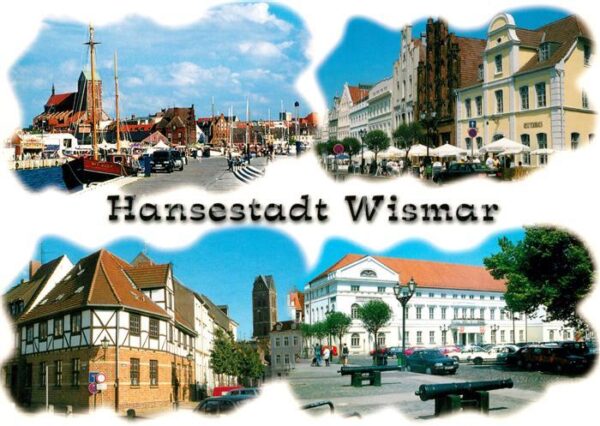 Wismar Mecklenburg Hafen Rathaus Marktplatz Nikolaikirche