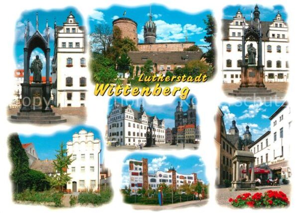 Wittenberg Lutherstadt Schlosskirche Lutherdenkmal