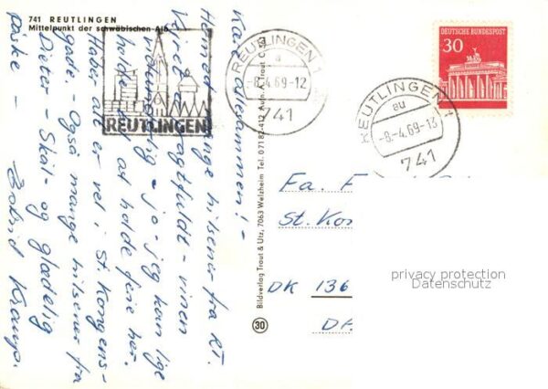 Reutlingen BW Tübinger Tor Lindenbrunnen Marienkirche – Bild 2