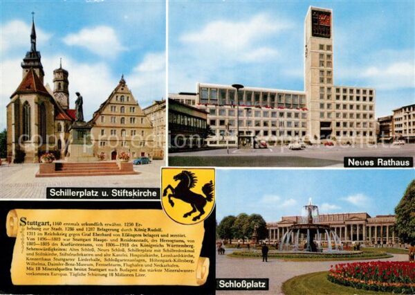 Stuttgart Schillerplatz Stiftskirche Neues Rathau