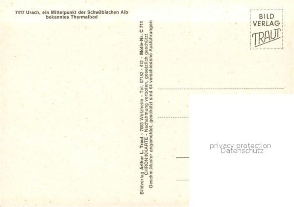 Urach Schwarzwald Rathaur Schloss Amanduskirche Wasserfal – Bild 2