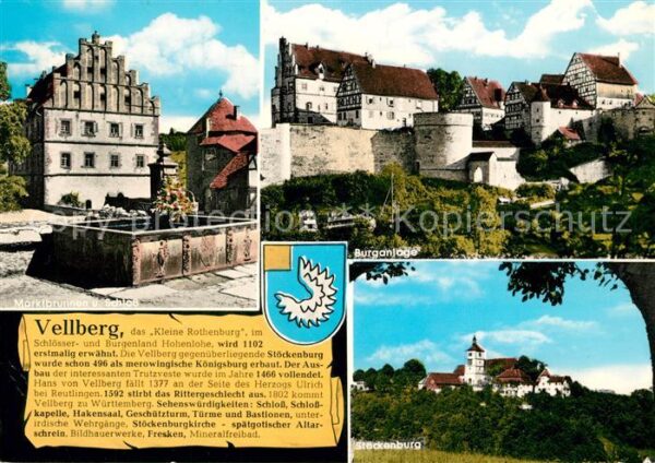 Vellberg Marktbrunnen Schloss Burganlage Stöcken