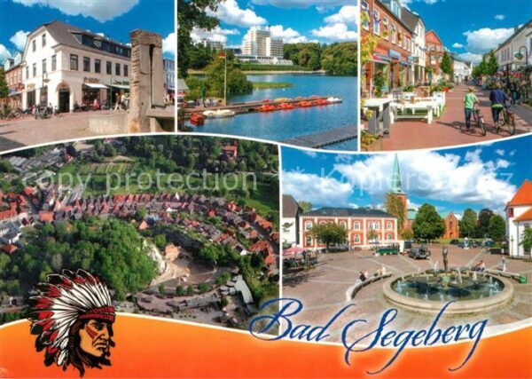 Bad Segeberg Panorama Stadtansichten Hafen Brunnen D