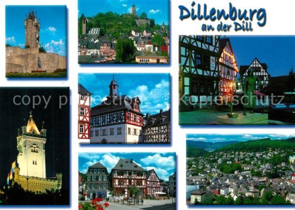 Dillenburg Fachwerkhäuser  Turm Panorama