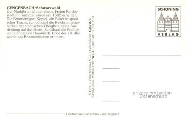 Gengenbach Marktbrunnen Brunnenfigur – Bild 2