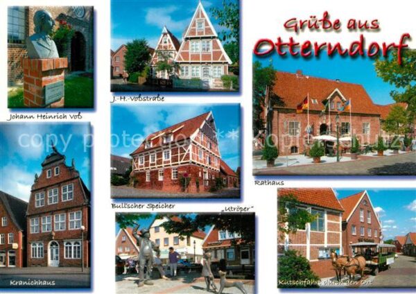 Otterndorf Niederelbe Rathaus Speicher Voß Denkmal Kranichhau