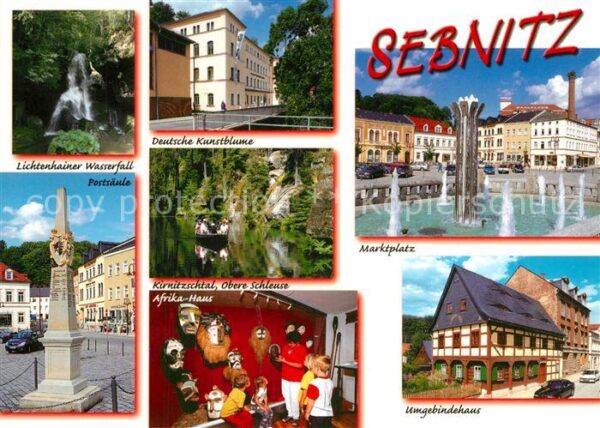 Sebnitz Marktplatz Postsäule Kirnitzschtal