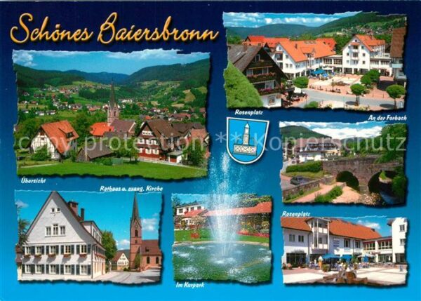 Baiersbronn Schwarzwald Rosenplatz Forbach Kurpark Rathaus