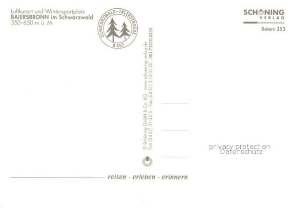 Baiersbronn Schwarzwald Rosenplatz Forbach Kurpark Rathaus – Bild 2