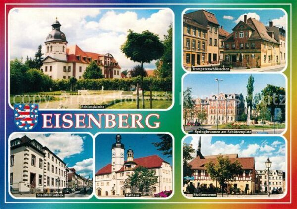 Eisenberg Thueringen Schlosskirche Springbrunnen Schützenpla