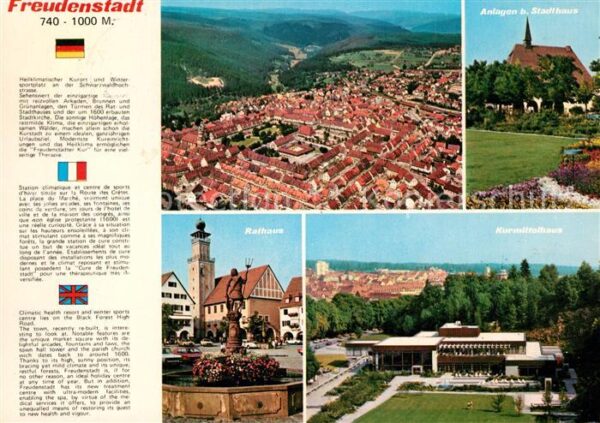 Freudenstadt Fliegeraufnahme Kurmittelhaus Rathaus S