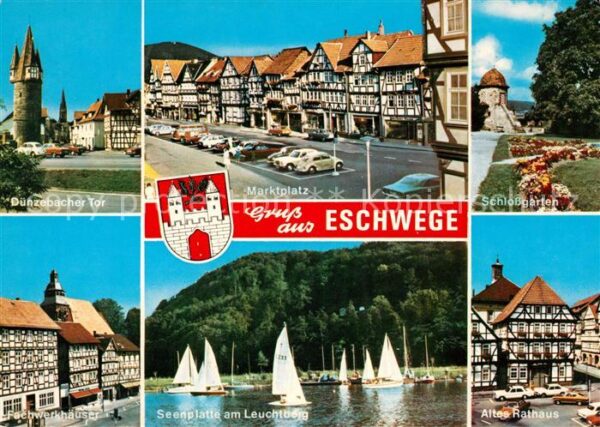 Eschwege Marktplatz Fachwerkhäuser Dünzebacher T