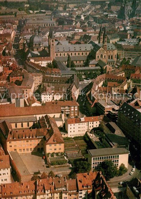 Wuerzburg Fliegeraufnahme Franziskanerkloster Sem