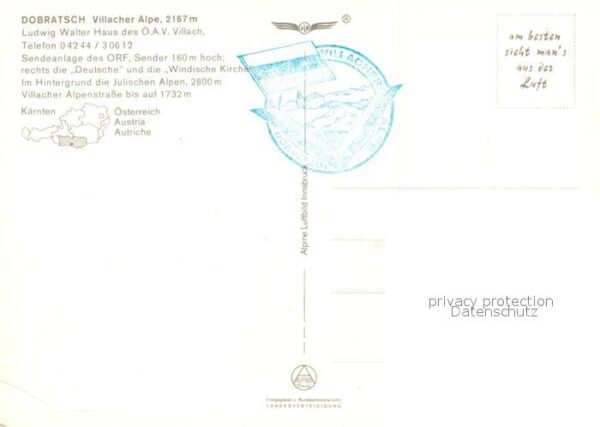 Dobratsch Kaernten Fliegeraufnahme Ludwigs-Walter-Haus – Bild 2