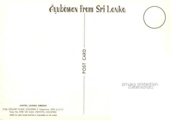 Colombo Ceylon Sri Lanka Hotel Lanka Oberoi – Bild 2