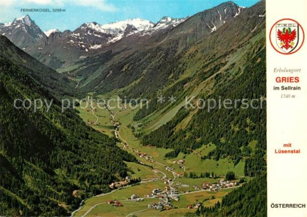 Gries Sellrain Fliegeraufnahme Lüsenstal Fernerkogel