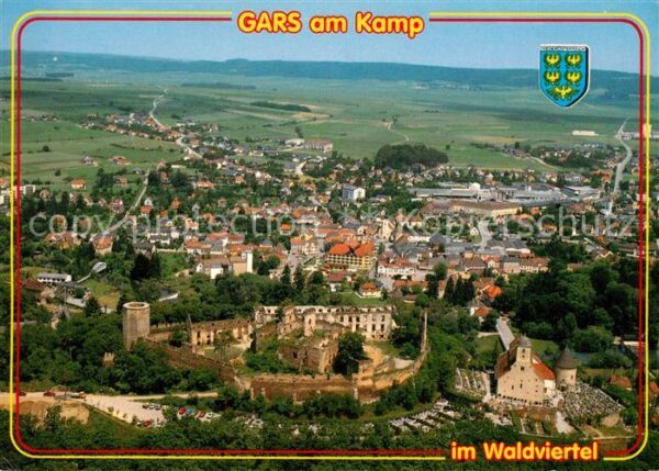 Gars Kamp Fliegeraufnahme Ruine Babenbergerburg B