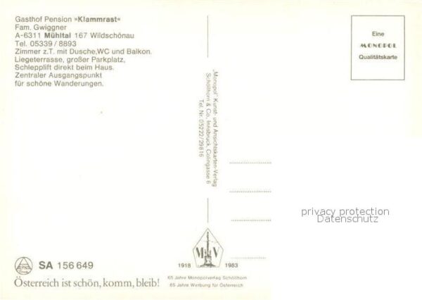 Muehltal Wildschoenau Gasthof Klammrast – Bild 2