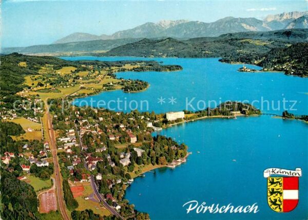 Poertschach Woerthersee Fliegeraufnahme Maria Wörth Karawanken