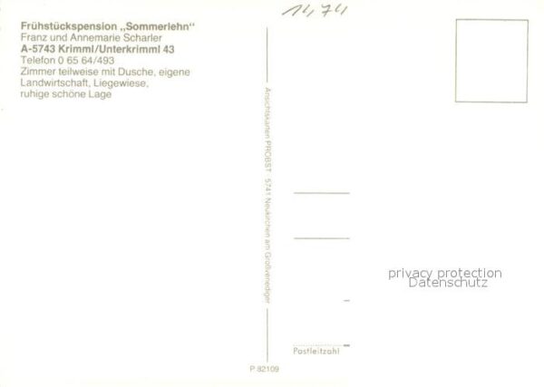 Krimml Frühstückspension Sommerlehn – Bild 2