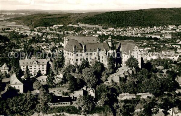 Marburg Lahn Schloss Universitätsstadt Fliegeraufnah